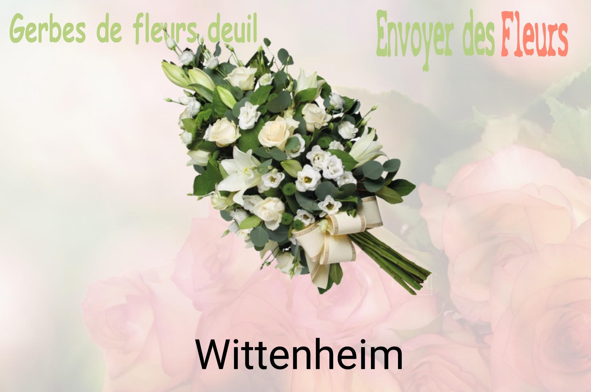 Gerbe de fleurs de deuil livrée à Wittenheim